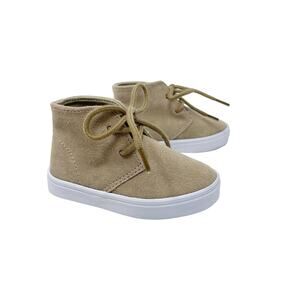 Janie and Jack Size 5 Cream Constalk Suede Chukka Sneaker Lace Up Bootie